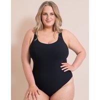 Curvy Kate Women's Deep Dive Leotard Swimsuit Square Neck in Black | Size: 32G/GG