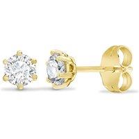 Jewelco London Women's 18ct Gold 0.35ct Diamond Solitaire Stud Earrings