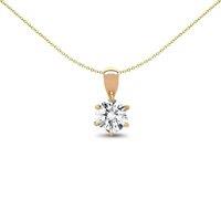 Jewelco London Women's 18ct Gold 0.15ct Diamond Solitaire Charm Pendant