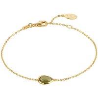 Latelita Women's Pisa Mini Teardrop Bracelet Gold Peridot in Green