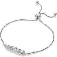 Hot Diamonds Women's Tender White Topaz Bracelet in Silver | Size: 21 cm
