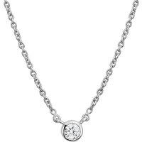 Created Brilliance Women's Felicity White Gold Diamond Necklace in Silver | Size: 18 inches
