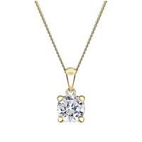 Created Brilliance Women's Sylvia | 9ct Yellow Gold 0.75ct tw Lab Grown Diamond Necklace | Size: 18 inches