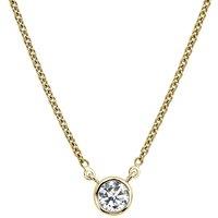 Created Brilliance Women's Felicity Yellow Gold Lab Grown Diamond Necklace | Size: 18 inches