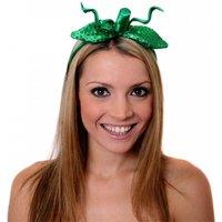 I Love Fancy Dress Women's Sequin Pumpkin Headband in Green | Size: 12 Pack