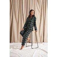 Pretty You London Women's Plaid Pyjama Set in Green | Size: 16-18