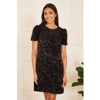 Yumi Women's Black Sequin Tunic | Size: 24