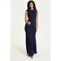 Liquorish Women's Navy Sleeveless Maxi Dress | Size: 18