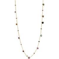 Spero London Women's Sterling Silver Fine Tourmaline Long Necklace in Gold | Size: 35 inches
