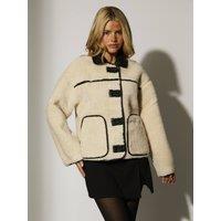 South Beach Women's Reversable Borg Button Down Jacket | Size: 2XL