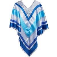 I Love Fancy Dress Women's 70's Pop Poncho in Blue | Size: 24 Pack