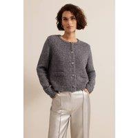 Phase Eight Women's Eden Knitted Jacket in Dark Grey | Size: Large