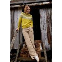 Weird Fish Women's Cora Wide Leg Jean in Light Brown | Size: 18