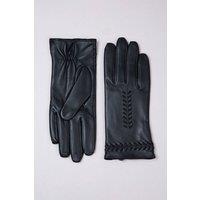 Lakeland Leather Women's 'Suzie Stitch Detail' Leather Gloves in Black | Size: Large