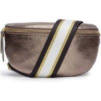 Elie Beaumont Women's Sling Bag Bronze with Black/Gold/White Strap
