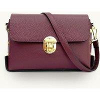 Apatchy London Women's The Bloxsome Leather Crossbody Bag in Plum