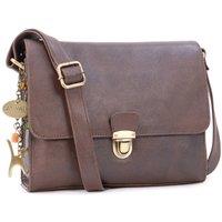 Catwalk Collection Handbags Women's Diana Leather Cross Body Bag in Brown | Size: Medium