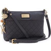 Catwalk Collection Handbags Women's Josie Quilted Leather Clutch Bag With Detachable Cross Body Strap in Black | Size: Small