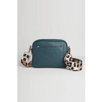 Betsy & Floss Women's Crossbody Bag with Leopard Strap in Teal