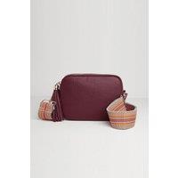 Betsy & Floss Women's 'Verona' Crossbody Tassel Bag With Aztec Strap in Burgundy