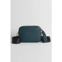 Betsy & Floss Women's 'Verona' Crossbody Tassel Bag with Leopard Strap in Teal