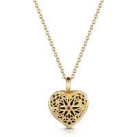 LOVELOX Lockets Women's Filigree Personalised Heart Locket in Gold