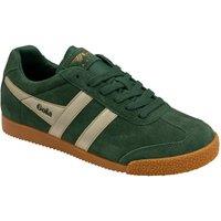 Gola Classics Women's 'Harrier Mirror' Suede Lace-Up Trainers in Green | Size: 4