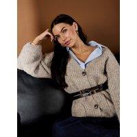 GWD by GEORGE W. DAVIES Women's Clare Chunky Cardigan in Beige