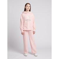 U.S. POLO ASSN. Women's Brushed Back Hoodie & Jogger Set in Pale Pink | Size: 14-15 Years