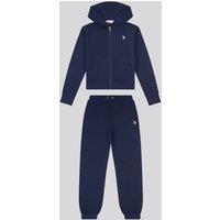 U.S. POLO ASSN. Women's Zip Hoodie & Relaxed Fit Jogger Set in Navy | Size: 14-15 Years