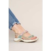 Moshulu Women's 'Wembury' Suede Adventure Sandals in Light Sand | Size: 5