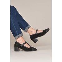 Moshulu Women's 'Buchoo' T-Bar Heel in Black | Size: 4