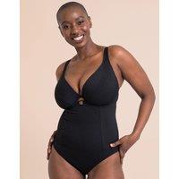 Curvy Kate Women's Jet Set Multiway Plunge Swimsuit Underwired in Black | Size: 44G