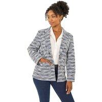 Roman Women's Petite Collared Boucle Jacket in Navy | Size: 12