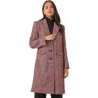 Roman Women's Petite Herringbone Smart Coat in Red | Size: 14
