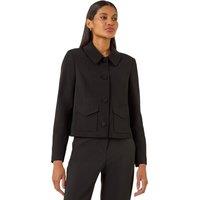 Roman Women's Smart Buttoned Pocket Jacket in Black | Size: 10