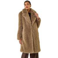 Roman Women's Premium Faux Fur Coat in Brown | Size: 12