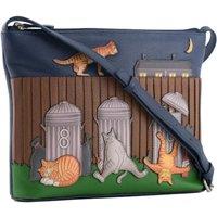 Mala leather Women's Alley Cats Leather Midi Crossbody Bag in Blue