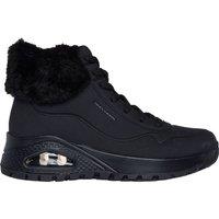 Skechers Women's UNO RUGGED Faux Fur Collar Lace Up Sneaker Boot W/ Air-Cooled Mf Black | Size: 6