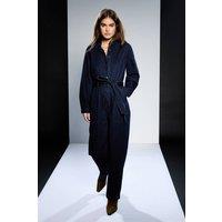 RUNWAY 1.8.1.8 Women's Garment Wash Jumpsuit in Denim | Size: 8