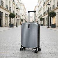 SHEONLY 20-Inch Foldable Travel Suitcase in Silver