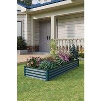 Living and Home Galvanized Steel Raised Garden Bed, Turquoise | Size: Medium