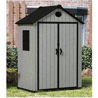 Living and Home 6x4FT Apex Roof Garden Tool Shed in Grey