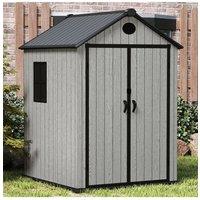 Living and Home 6x6FT Apex Roof Garden Tool Shed in Grey