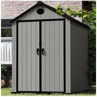 Living and Home 6x8FT Apex Roof Garden Tool Shed in Grey
