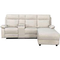 DS Living Sorento Recline Left Hand Corner 3 Seater Fabric Sofa in Cream