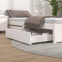 Berkfield Home Bed Drawers 2 pcs White Solid Wood Pine