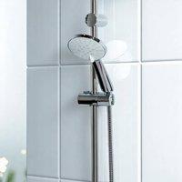 Showerdrape Activo Chrome 5-spray Pattern Shower Riser Rail Kit in Silver