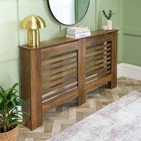 OHS Wood Effect Radiator Cover Sideboard Shelf in Walnut | Size: Large