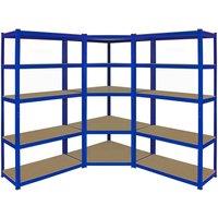 Monstershop Monster Racking T-Rax Corner Shelving Unit & 2 x 90cm Garage Storage in Blue | Size: 2 x 90 cm
